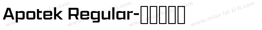 Apotek Regular字体转换